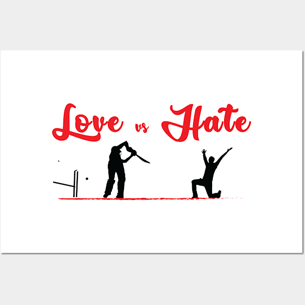 Love vs Hate Wall Art by VectorPB